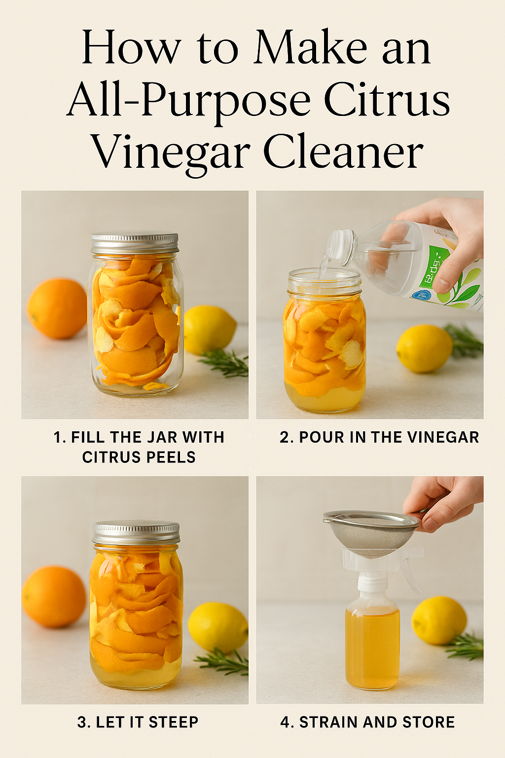 Zest to Impress: How to Make Your Own All-Purpose Citrus Vinegar Cleaner